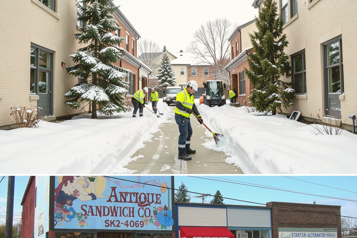 HOA Sidewalk Clearing in Ruston, Pierce County, WA - HOA sidewalk clearing runs after each snowfall through the winter season.