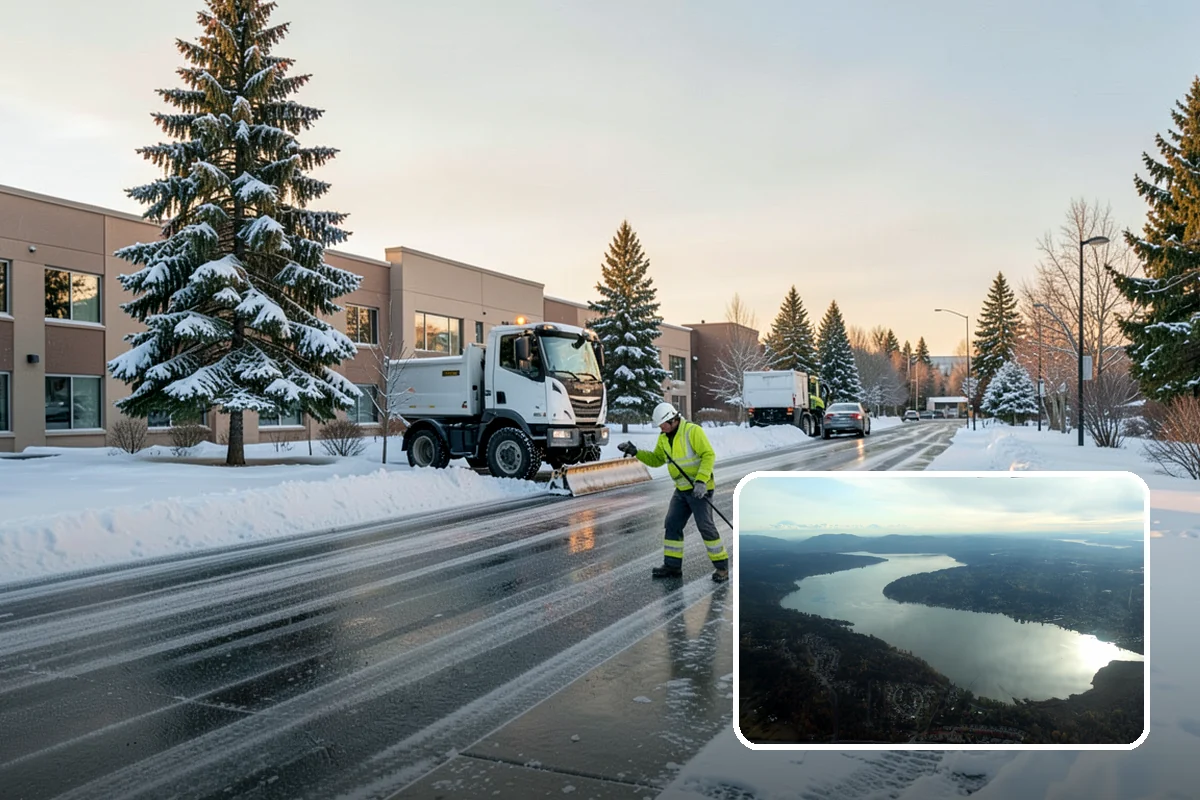 HOA Sidewalk Clearing in Sammamish, King County, WA - Covers the full community walk network