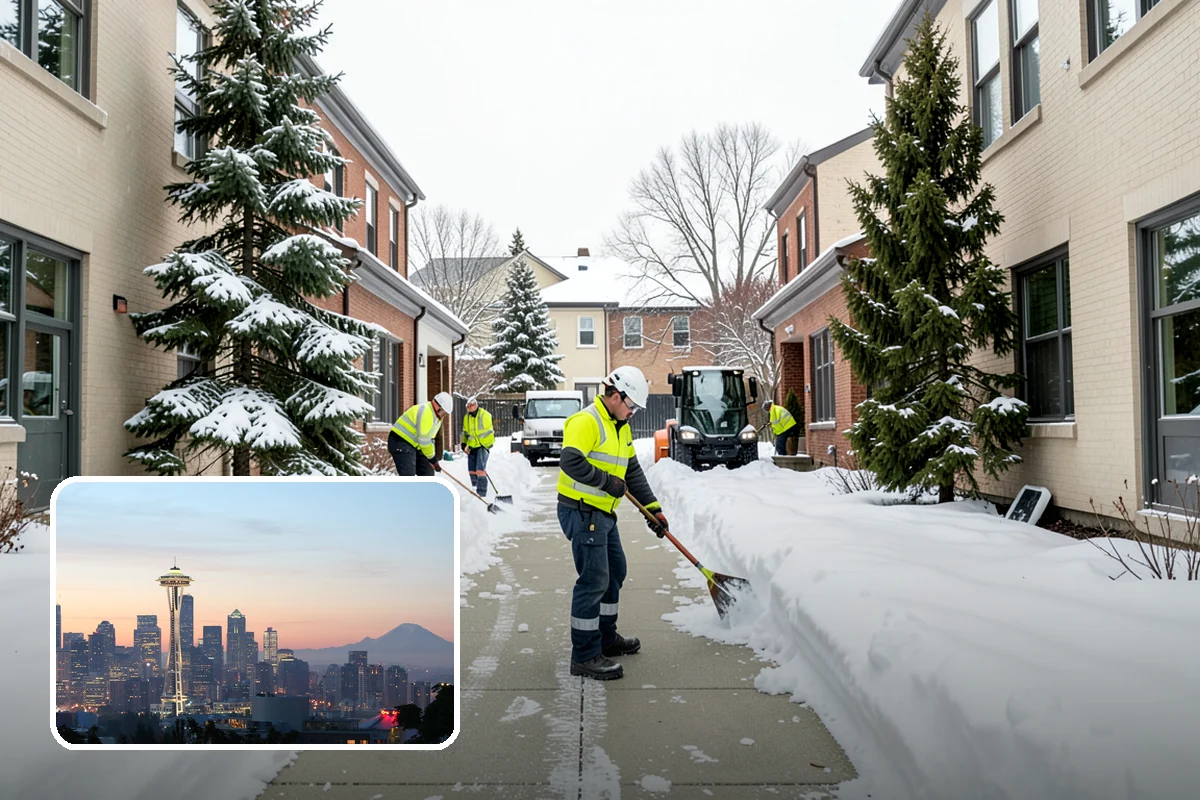 HOA Sidewalk Clearing in Seattle, King County, WA - Covers the full community walk network
