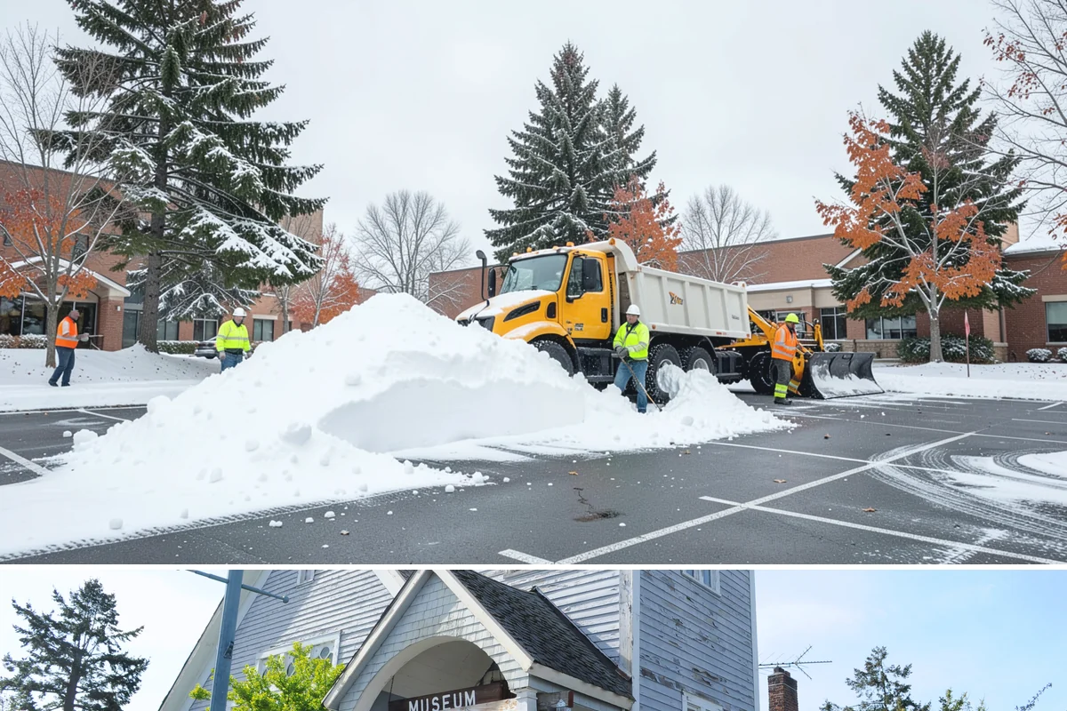 HOA Sidewalk Clearing in Steilacoom, Pierce County, WA - HOA sidewalk clearing runs after each snowfall through the winter season.
