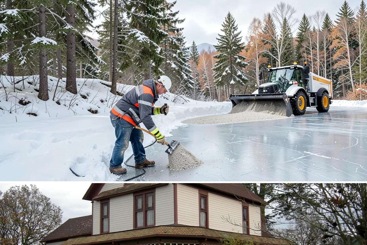 HOA Sidewalk Clearing in Sumner, Pierce County, WA - HOA sidewalk clearing runs after each snowfall through the winter season.
