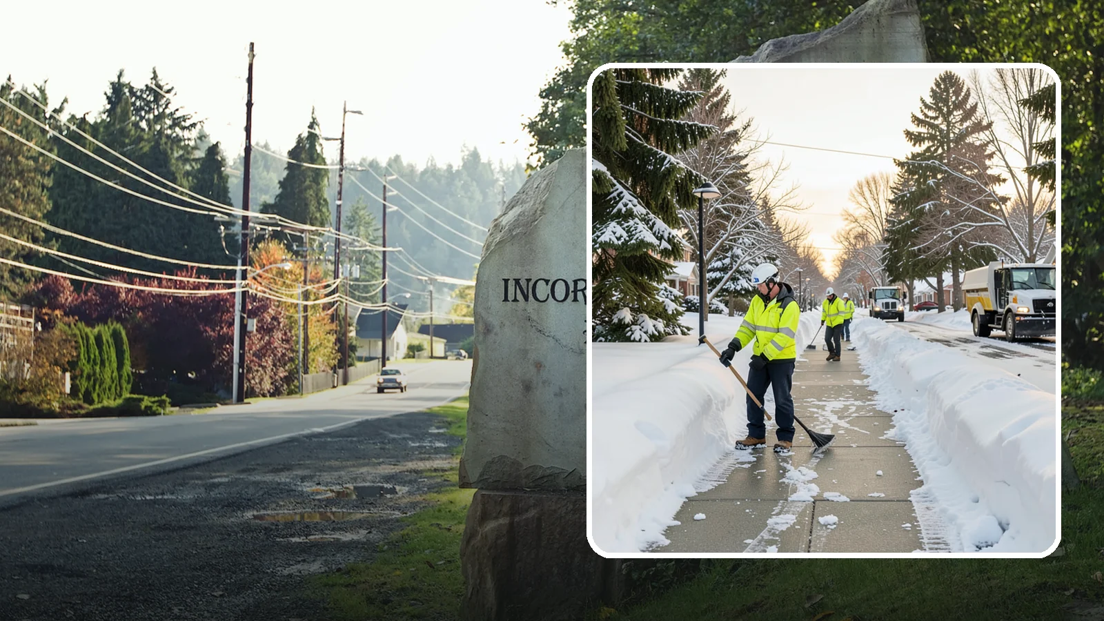 HOA Sidewalk Clearing in Wilkeson, Pierce County, WA - We clear the shared sidewalk network across HOA communities so every resident has safe passage.