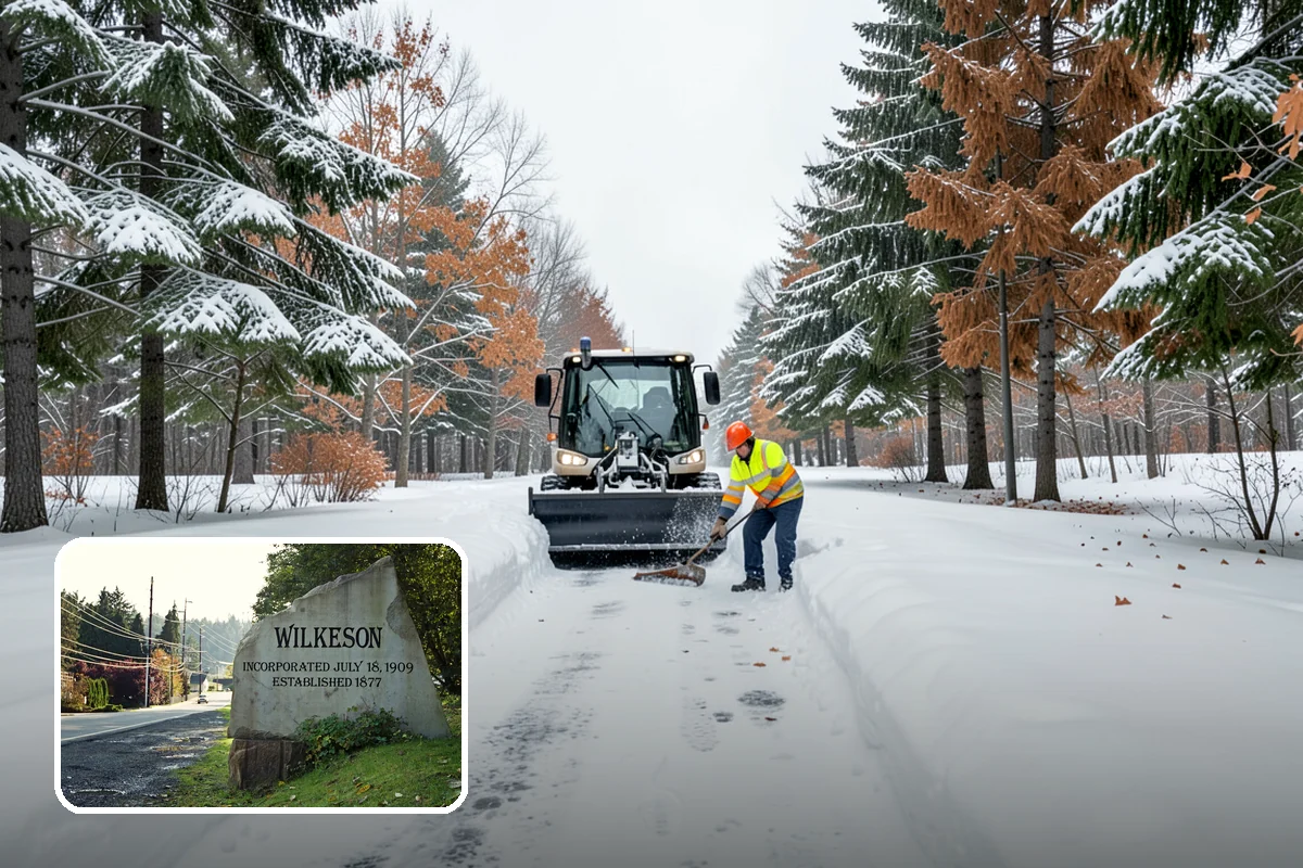 HOA Sidewalk Clearing in Wilkeson, Pierce County, WA - Covers the full community walk network