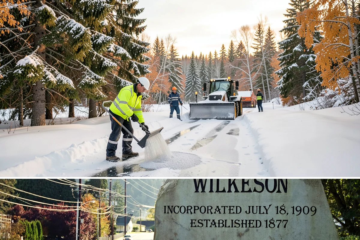 HOA Sidewalk Clearing in Wilkeson, Pierce County, WA - HOA sidewalk clearing runs after each snowfall through the winter season.