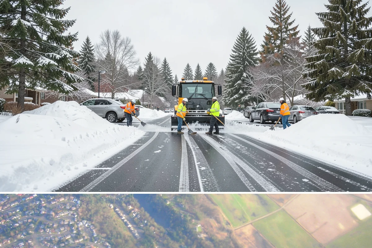 HOA Snow Hauling in Algona, King County, WA - HOA hauling is scheduled after repeated snowfalls fill the common lots or when thaw-refreeze cycles harden the piles into lasting...