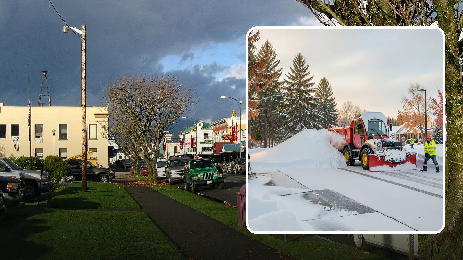 HOA Snow Hauling in Arlington, Snohomish County, WA - We haul snow out of HOA communities when piled accumulation starts blocking parking, drives, and common areas.