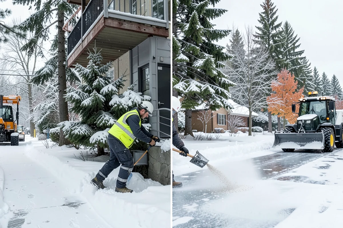 HOA Snow Hauling in Arlington, Snohomish County, WA - We review pile locations and blocked areas with the board