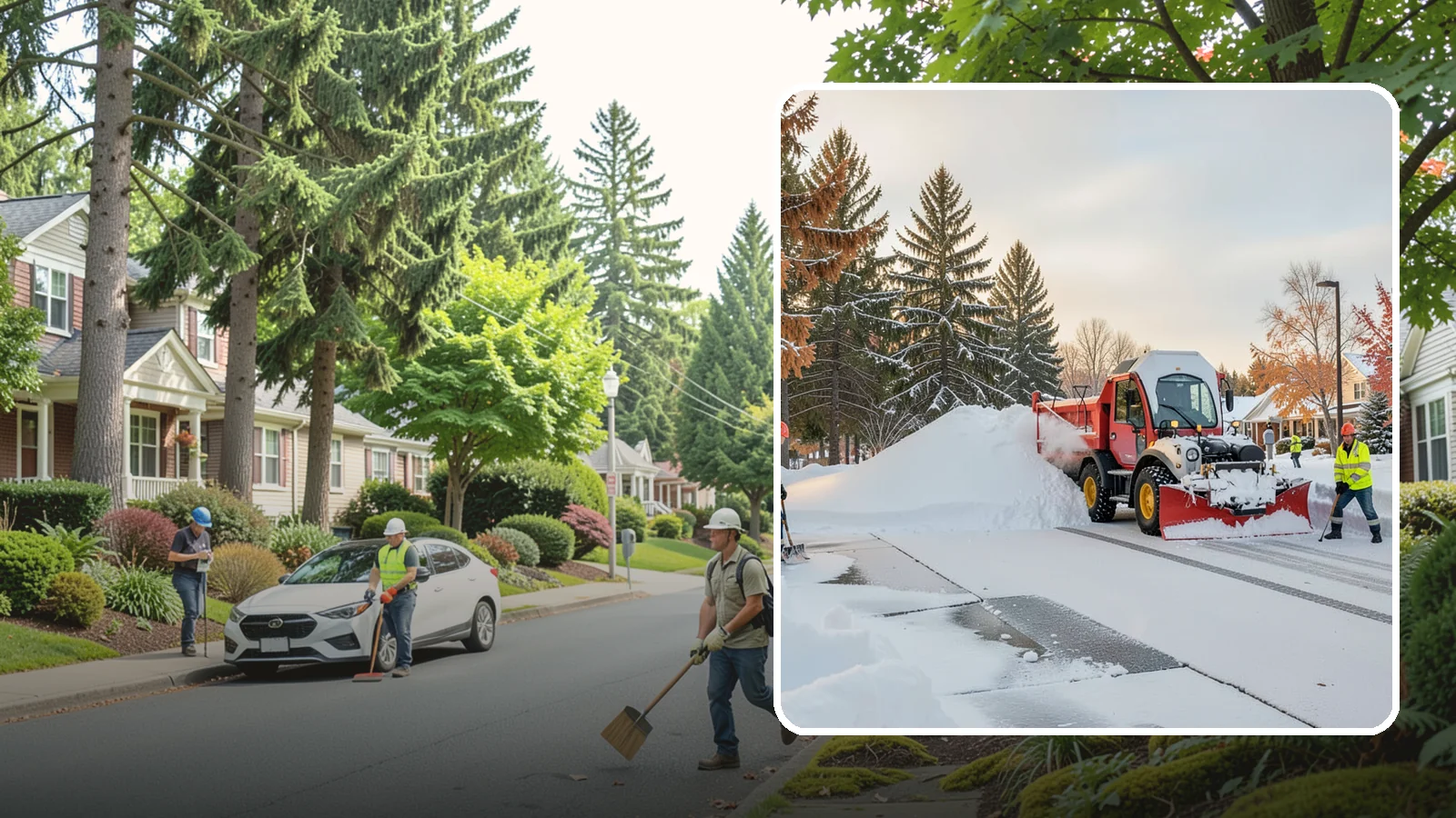 HOA Snow Hauling in Beaux Arts Village, King County, WA - We haul snow out of HOA communities when piled accumulation starts blocking parking, drives, and common areas.