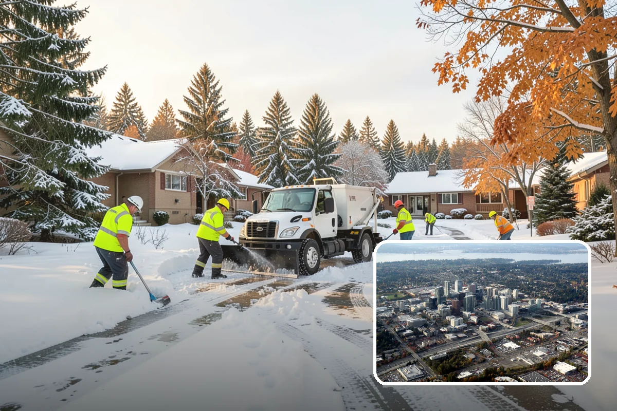 HOA Snow Hauling in Bellevue, King County, WA - Reclaims guest parking lost to plow piles