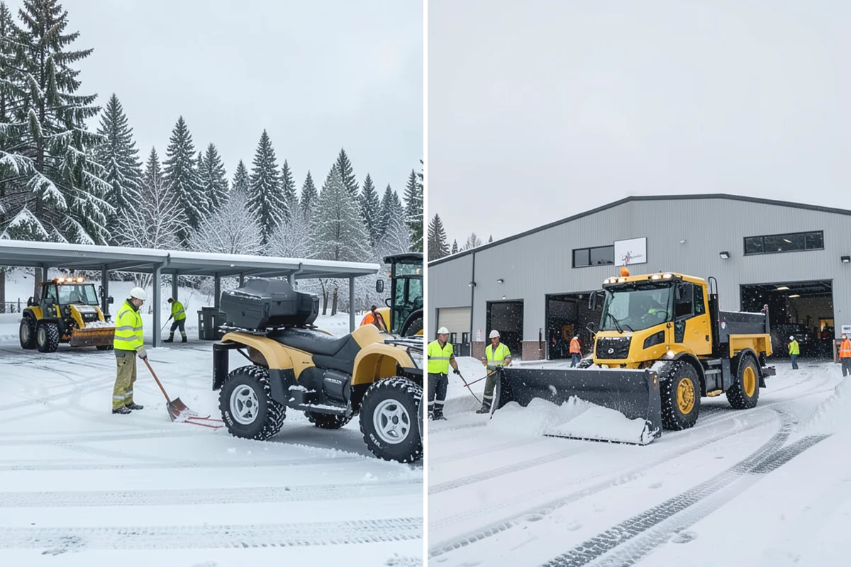 HOA Snow Hauling in Bonney Lake, Pierce County, WA - We review pile locations and blocked areas with the board
