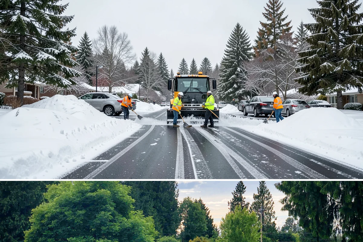 HOA Snow Hauling in Bonney Lake, Pierce County, WA - HOA hauling is scheduled after repeated snowfalls fill the common lots or when thaw-refreeze cycles harden the piles into lasting...