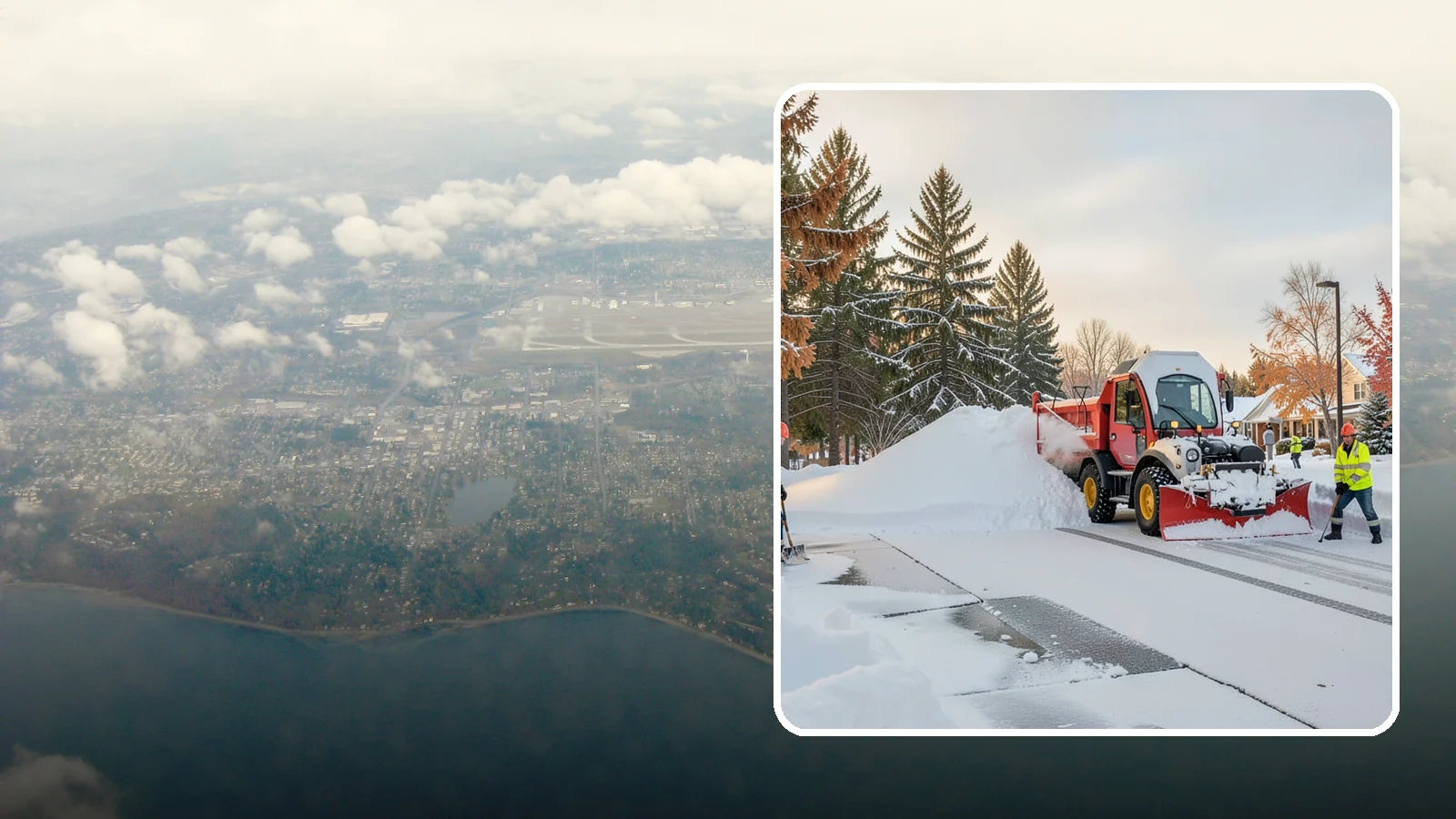 HOA Snow Hauling in Burien, King County, WA - We haul snow out of HOA communities when piled accumulation starts blocking parking, drives, and common areas.