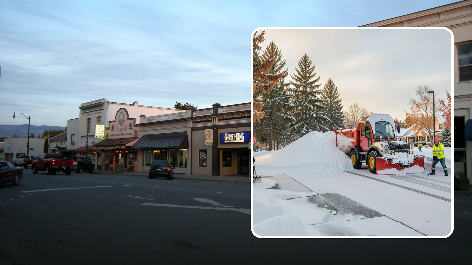 HOA Snow Hauling in Burlington, Skagit County, WA - We haul snow out of HOA communities when piled accumulation starts blocking parking, drives, and common areas.
