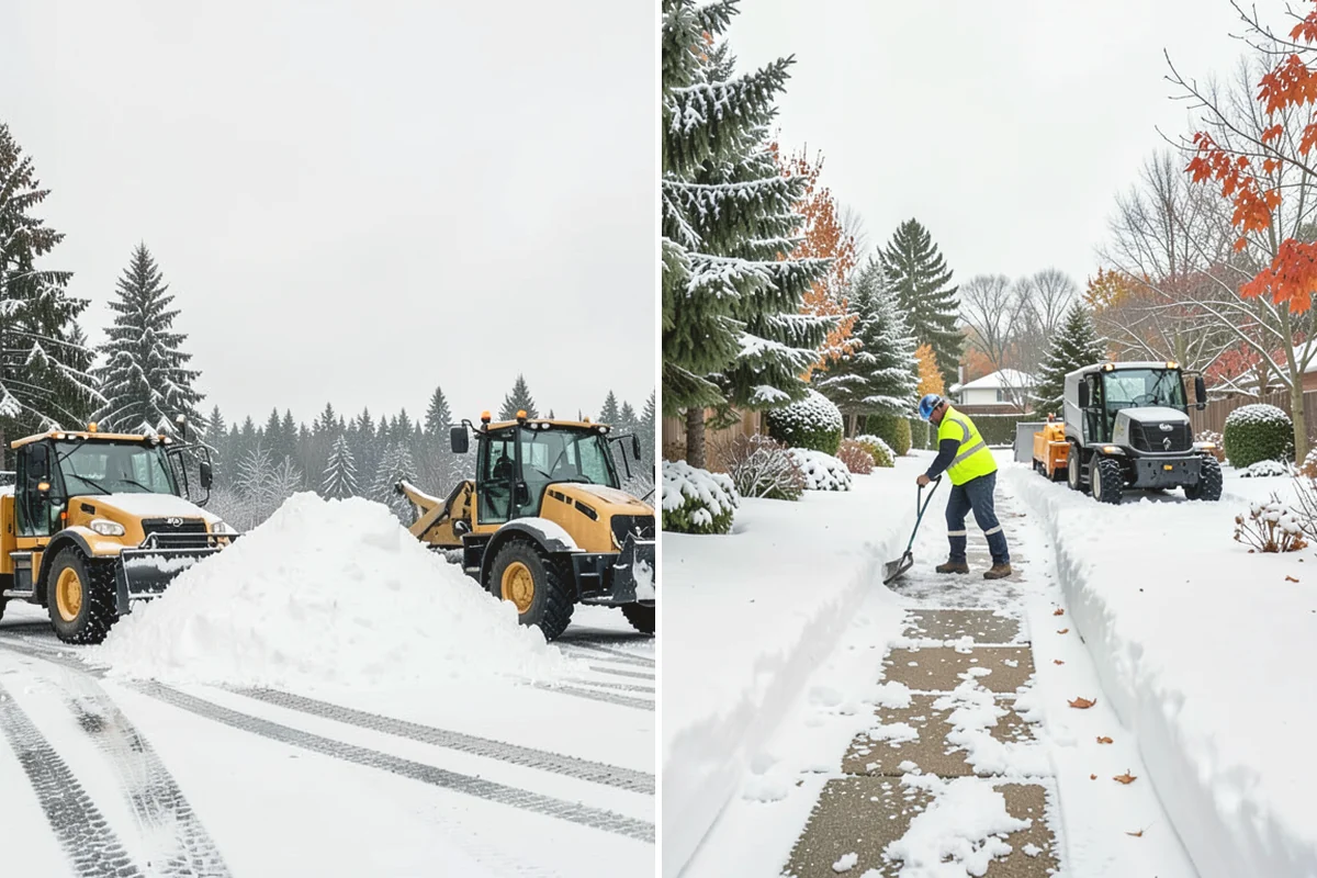 HOA Snow Hauling in Burlington, Skagit County, WA - We review pile locations and blocked areas with the board