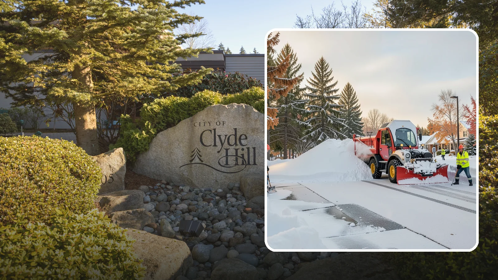 HOA Snow Hauling in Clyde Hill, King County, WA - We haul snow out of HOA communities when piled accumulation starts blocking parking, drives, and common areas.