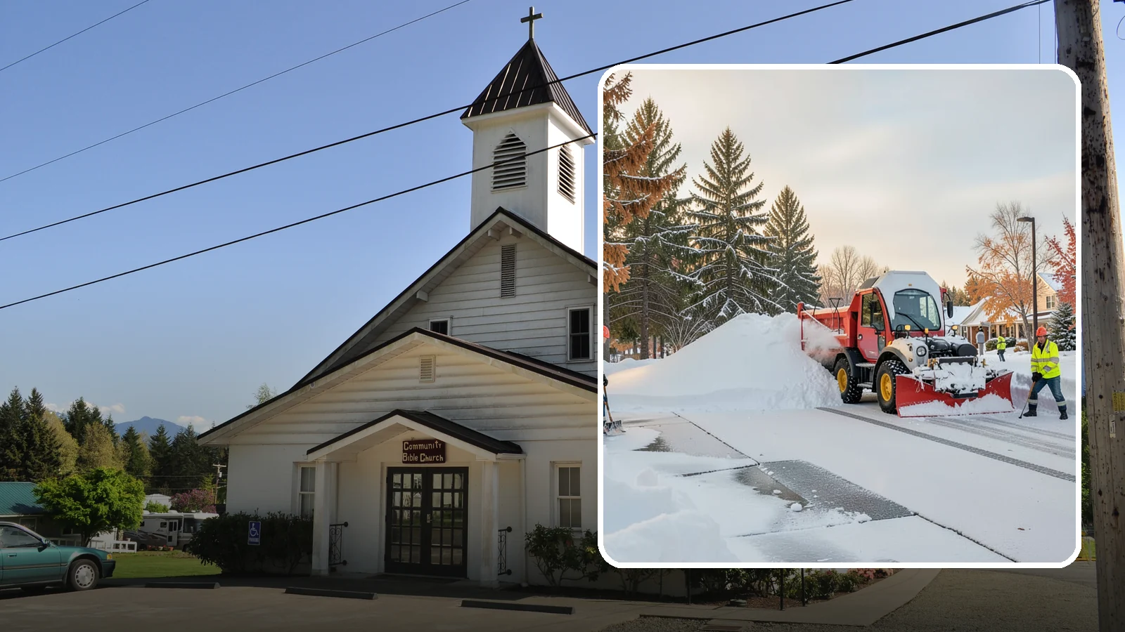 HOA Snow Hauling in Concrete, Skagit County, WA - We haul snow out of HOA communities when piled accumulation starts blocking parking, drives, and common areas.