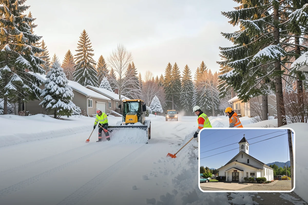 HOA Snow Hauling in Concrete, Skagit County, WA - Reclaims guest parking lost to plow piles