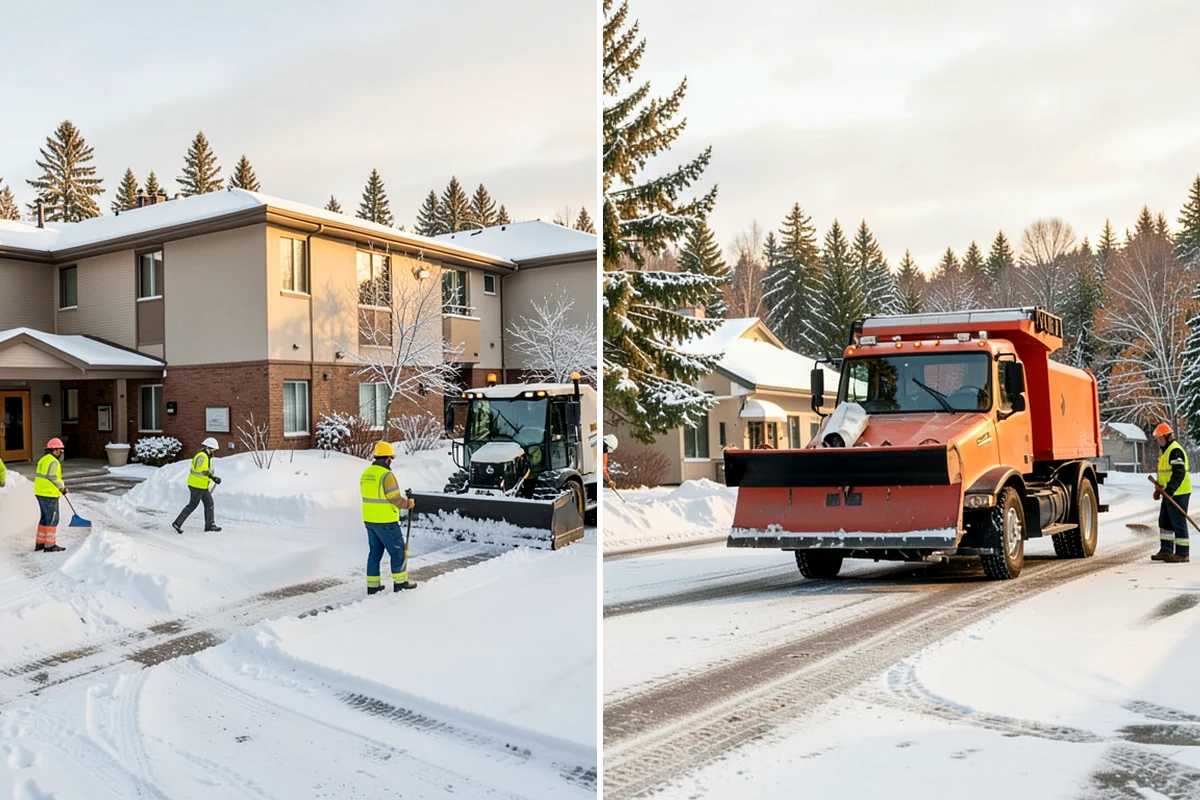 HOA Snow Hauling in Concrete, Skagit County, WA - We review pile locations and blocked areas with the board