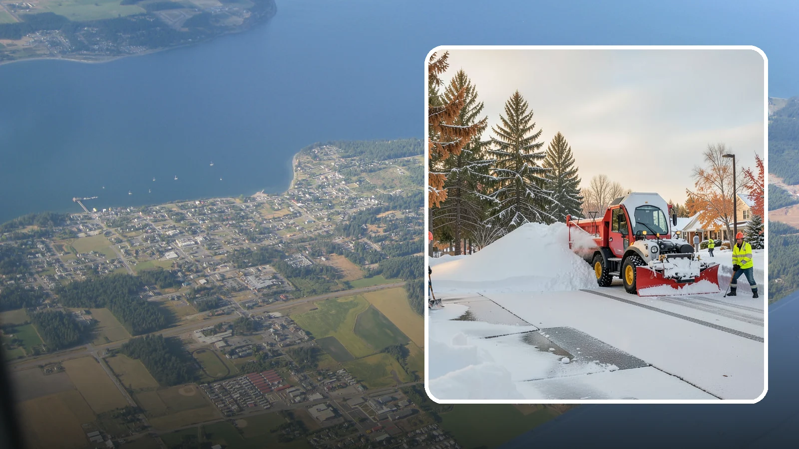 HOA Snow Hauling in Coupeville, Island County, WA - We haul snow out of HOA communities when piled accumulation starts blocking parking, drives, and common areas.