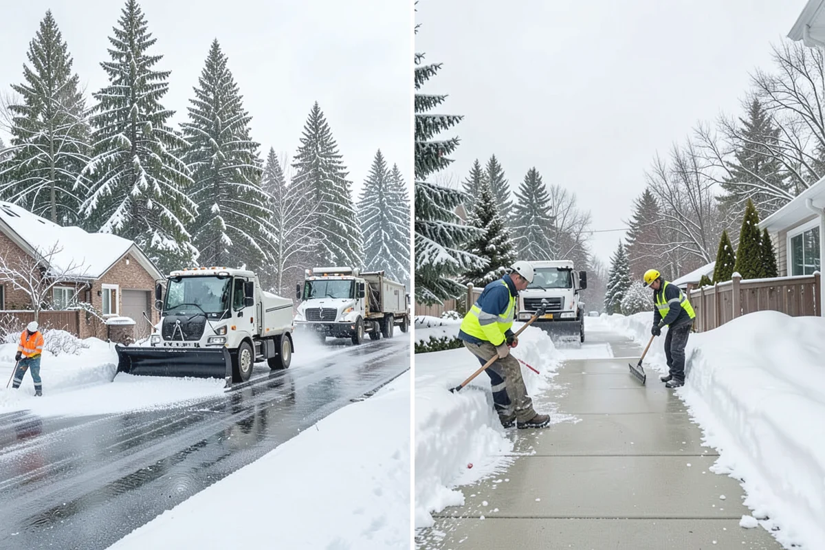 HOA Snow Hauling in Coupeville, Island County, WA - We review pile locations and blocked areas with the board