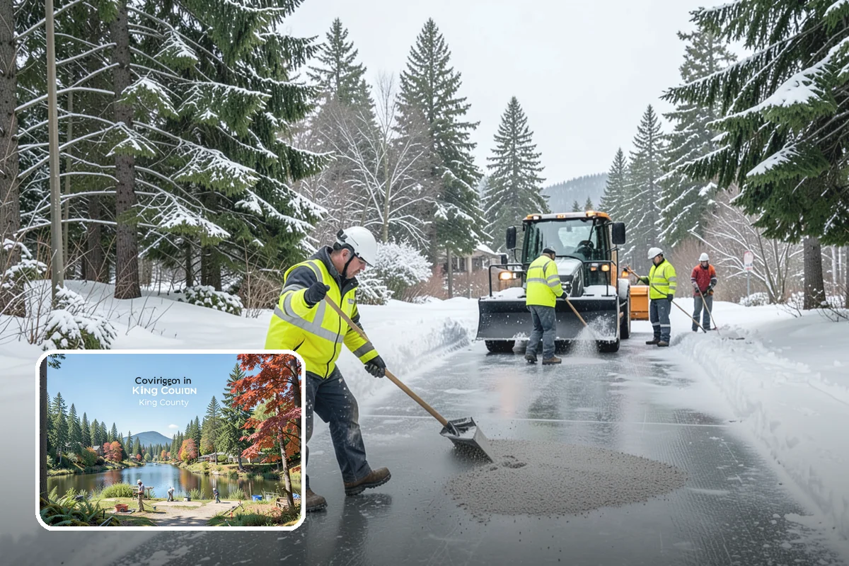 HOA Snow Hauling in Covington, King County, WA - Reclaims guest parking lost to plow piles