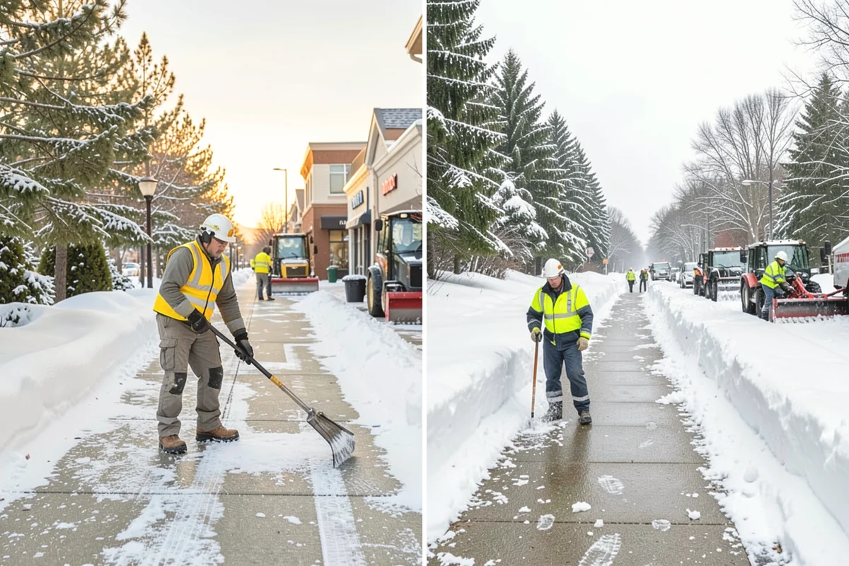 HOA Snow Hauling in Covington, King County, WA - We review pile locations and blocked areas with the board