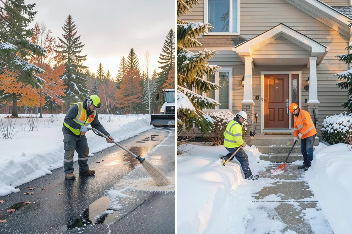 HOA Snow Hauling in Des Moines, King County, WA - We review pile locations and blocked areas with the board