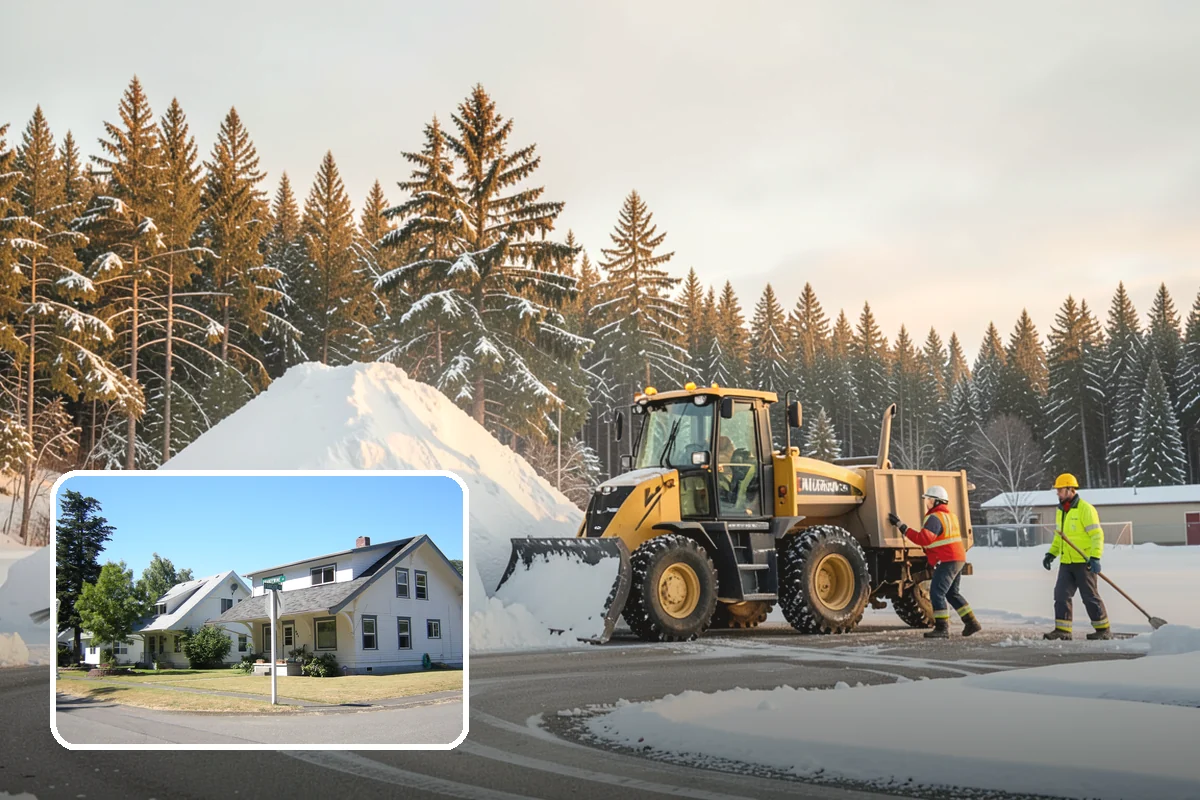 HOA Snow Hauling in DuPont, Pierce County, WA - Reclaims guest parking lost to plow piles