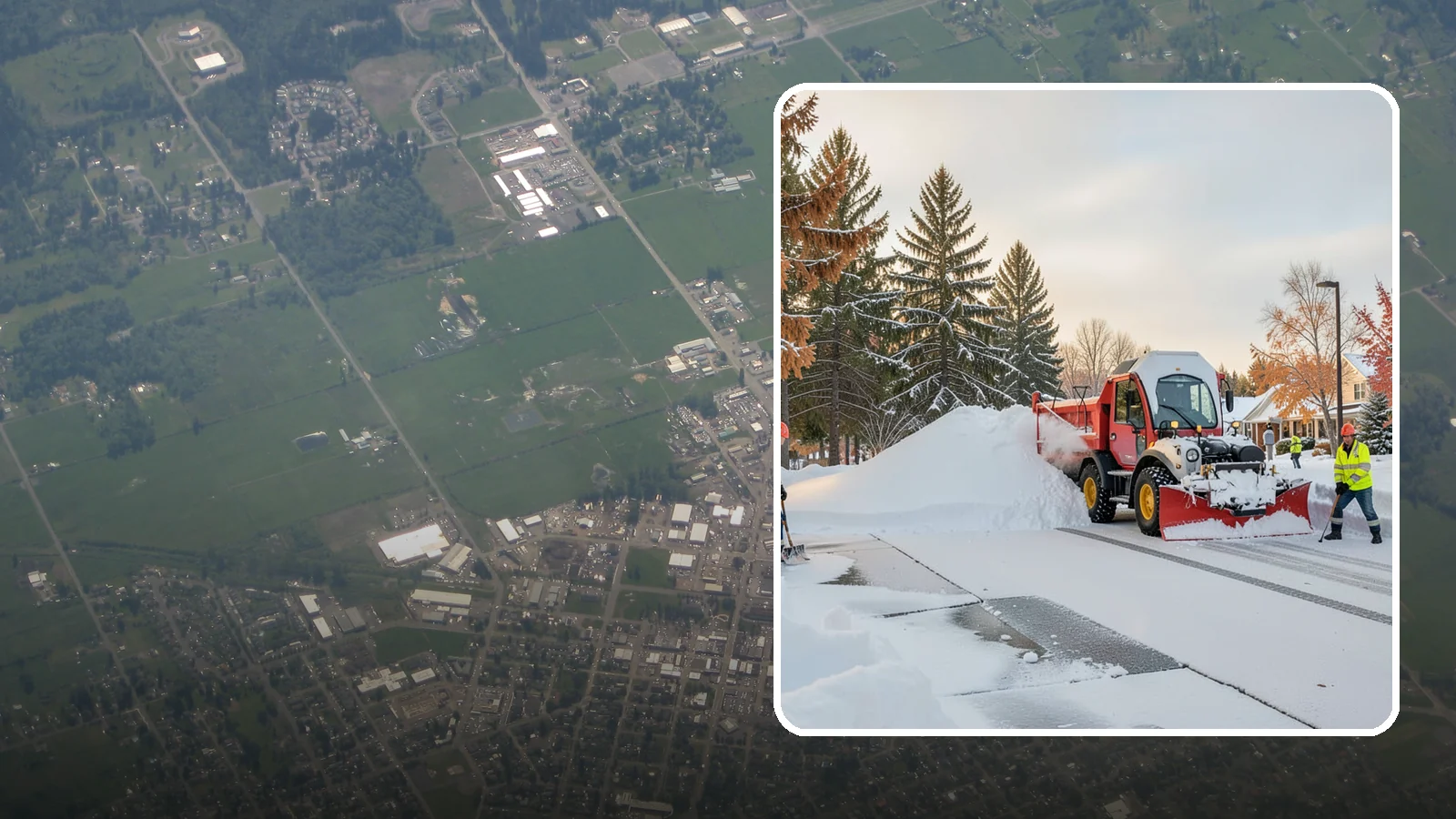 HOA Snow Hauling in Enumclaw, King County, WA - We haul snow out of HOA communities when piled accumulation starts blocking parking, drives, and common areas.