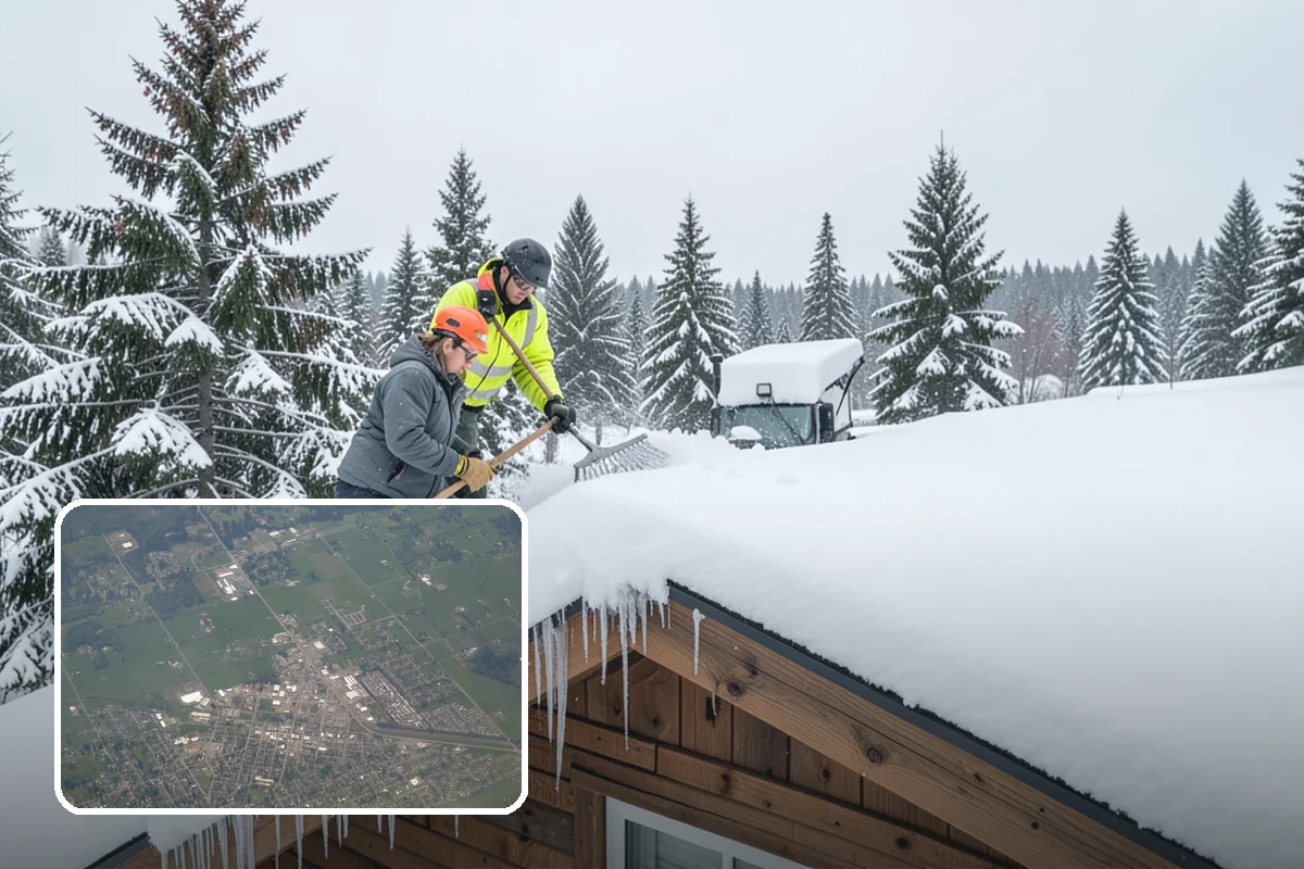 HOA Snow Hauling in Enumclaw, King County, WA - Reclaims guest parking lost to plow piles