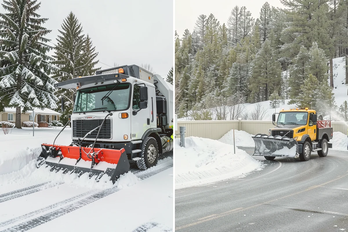 HOA Snow Hauling in Fife, Pierce County, WA - We review pile locations and blocked areas with the board