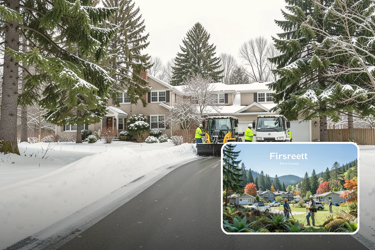 HOA Snow Hauling in Fircrest, Pierce County, WA - Reclaims guest parking lost to plow piles