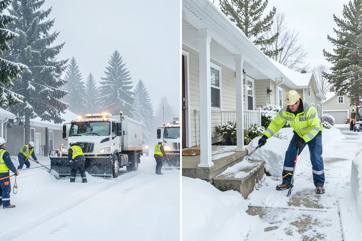 HOA Snow Hauling in Granite Falls, Snohomish County, WA - We review pile locations and blocked areas with the board