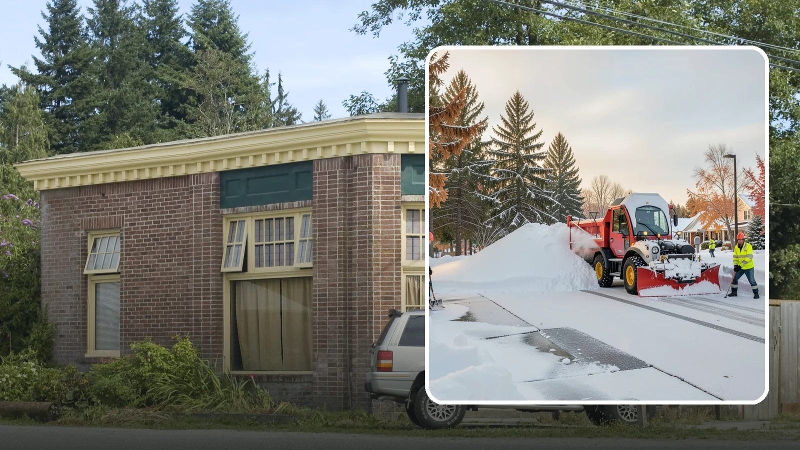 HOA Snow Hauling in Hamilton, Skagit County, WA - We haul snow out of HOA communities when piled accumulation starts blocking parking, drives, and common areas.