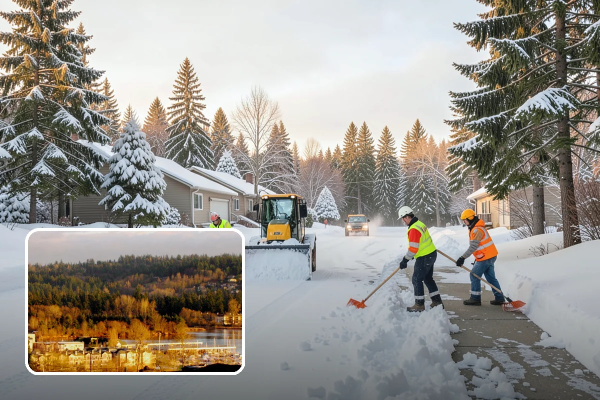 HOA Snow Hauling in Kenmore, King County, WA - Reclaims guest parking lost to plow piles