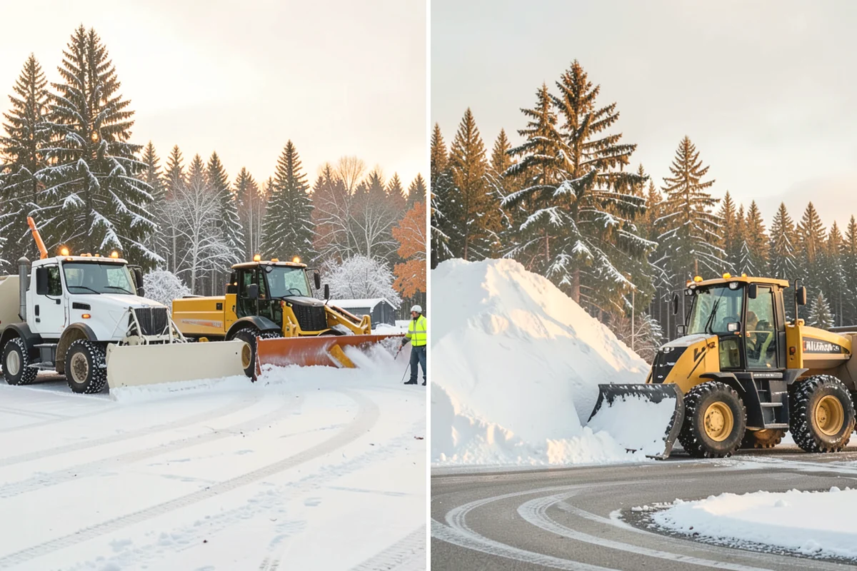 HOA Snow Hauling in Lake Stevens, Snohomish County, WA - We review pile locations and blocked areas with the board