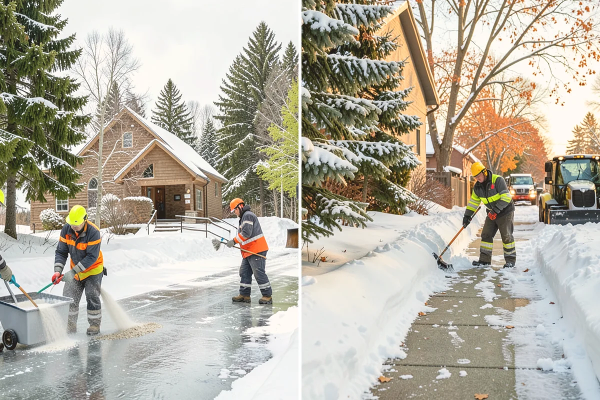 HOA Snow Hauling in Lynnwood, Snohomish County, WA - We review pile locations and blocked areas with the board