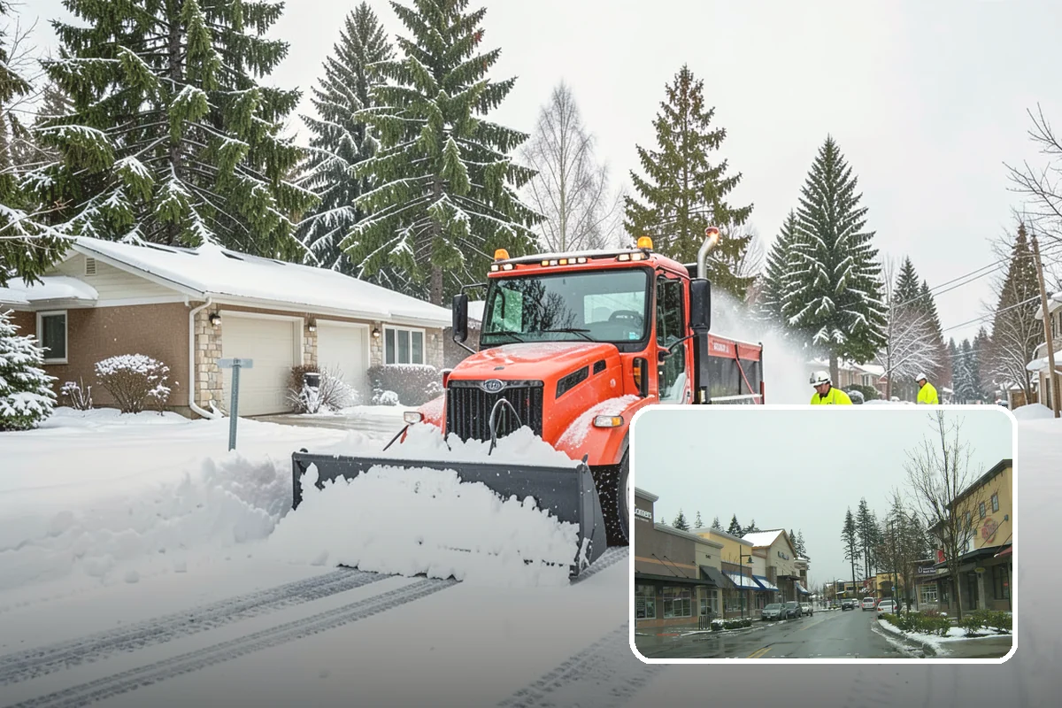 HOA Snow Hauling in Mill Creek, Snohomish County, WA - Reclaims guest parking lost to plow piles