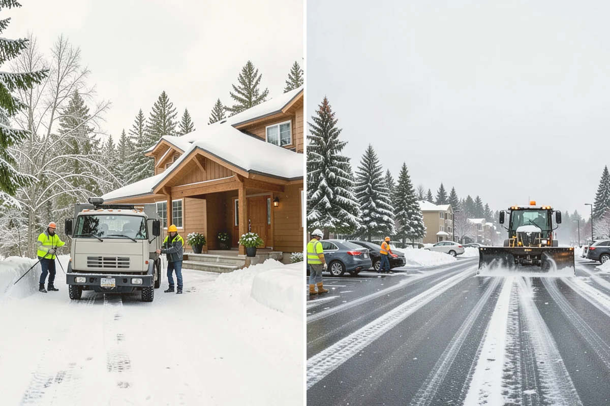 HOA Snow Hauling in Mount Vernon, Skagit County, WA - We review pile locations and blocked areas with the board
