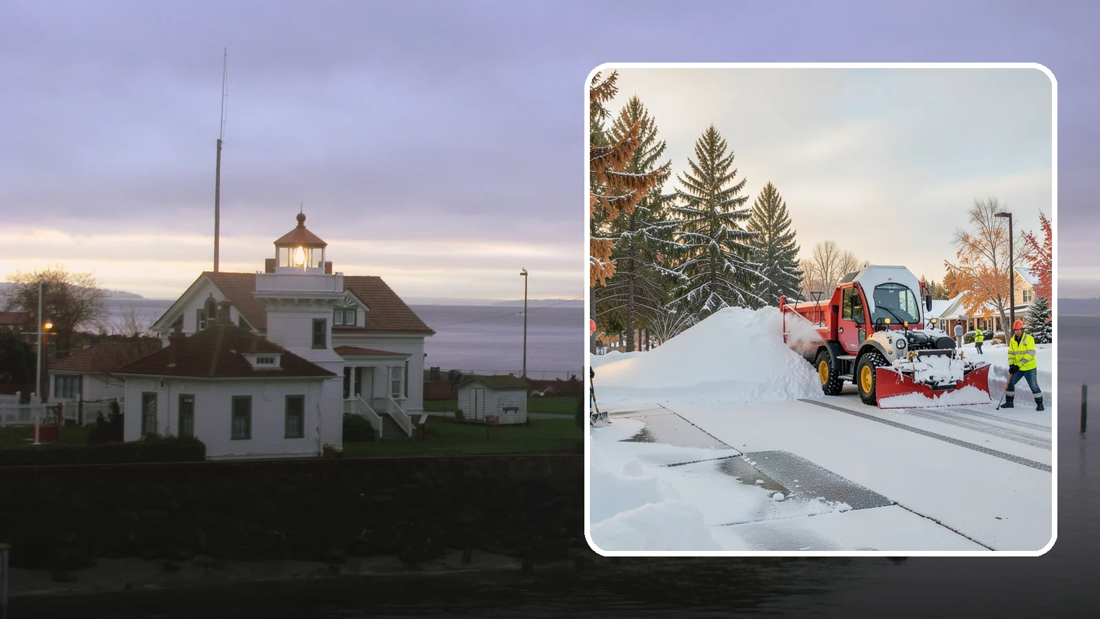 HOA Snow Hauling in Mukilteo, Snohomish County, WA - We haul snow out of HOA communities when piled accumulation starts blocking parking, drives, and common areas.
