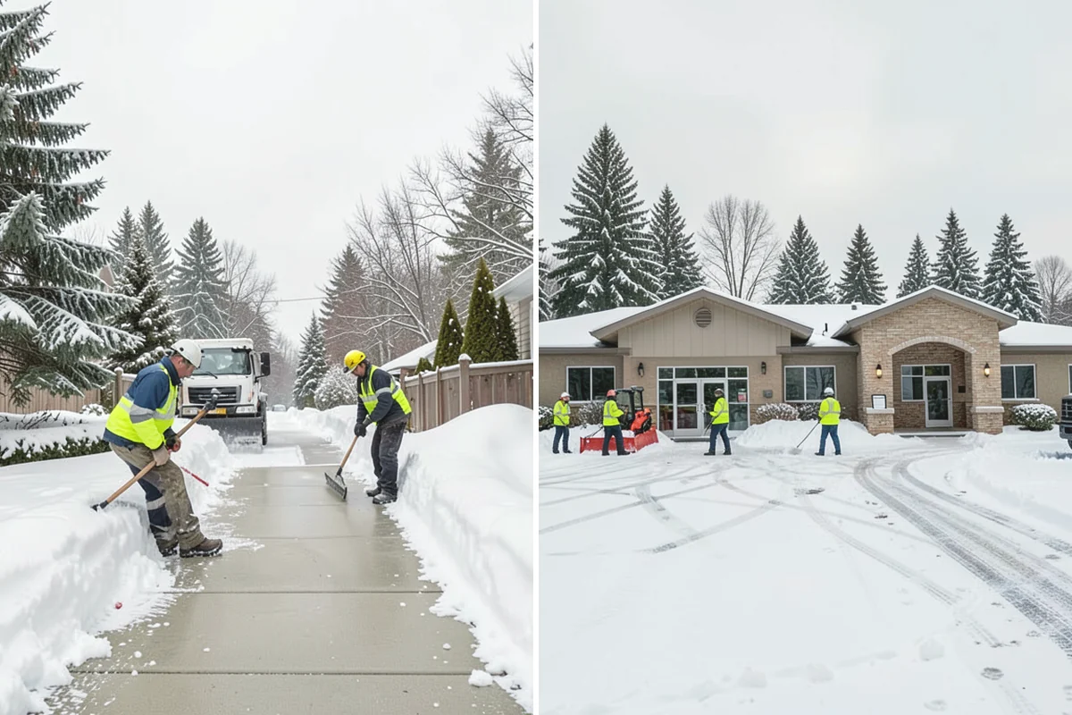 HOA Snow Hauling in Mukilteo, Snohomish County, WA - We review pile locations and blocked areas with the board