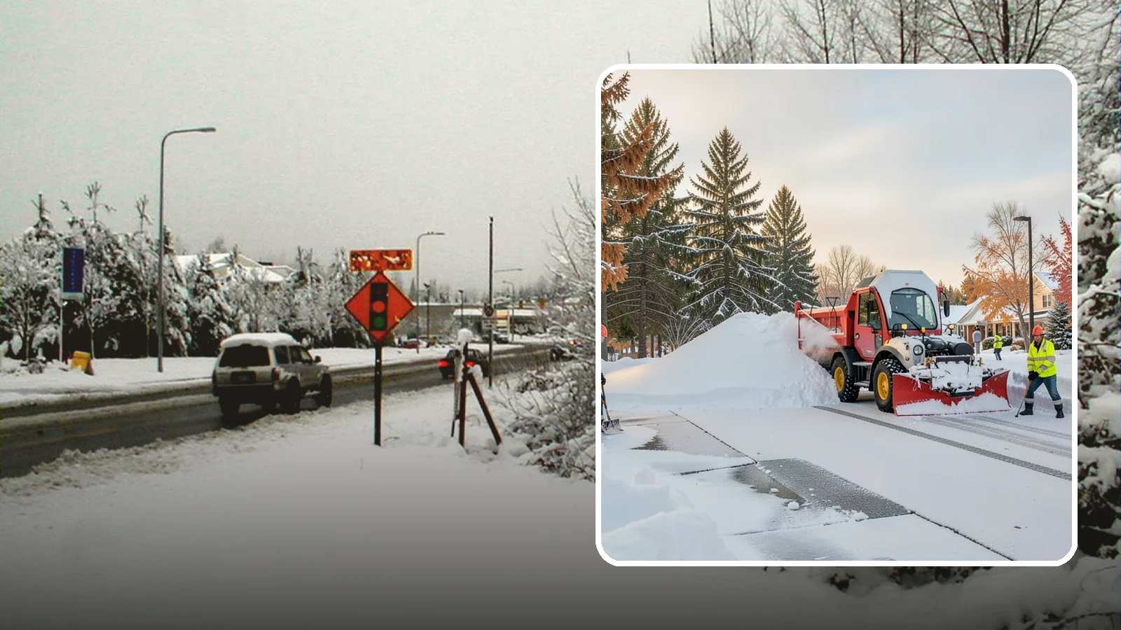 HOA Snow Hauling in Newcastle, King County, WA - We haul snow out of HOA communities when piled accumulation starts blocking parking, drives, and common areas.