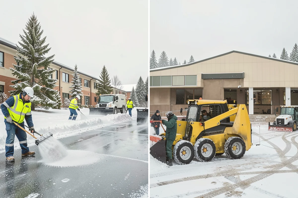 HOA Snow Hauling in Newcastle, King County, WA - We review pile locations and blocked areas with the board