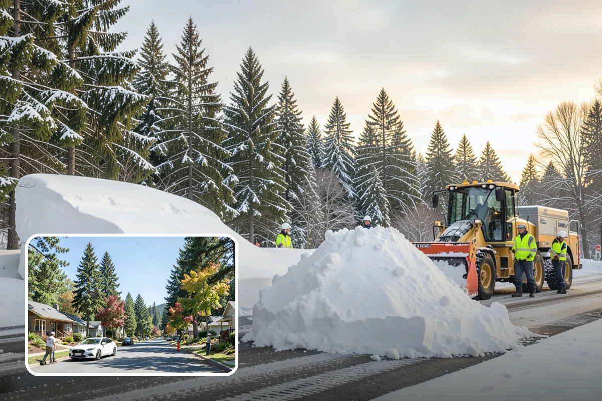 HOA Snow Hauling in Orting, Pierce County, WA - Reclaims guest parking lost to plow piles