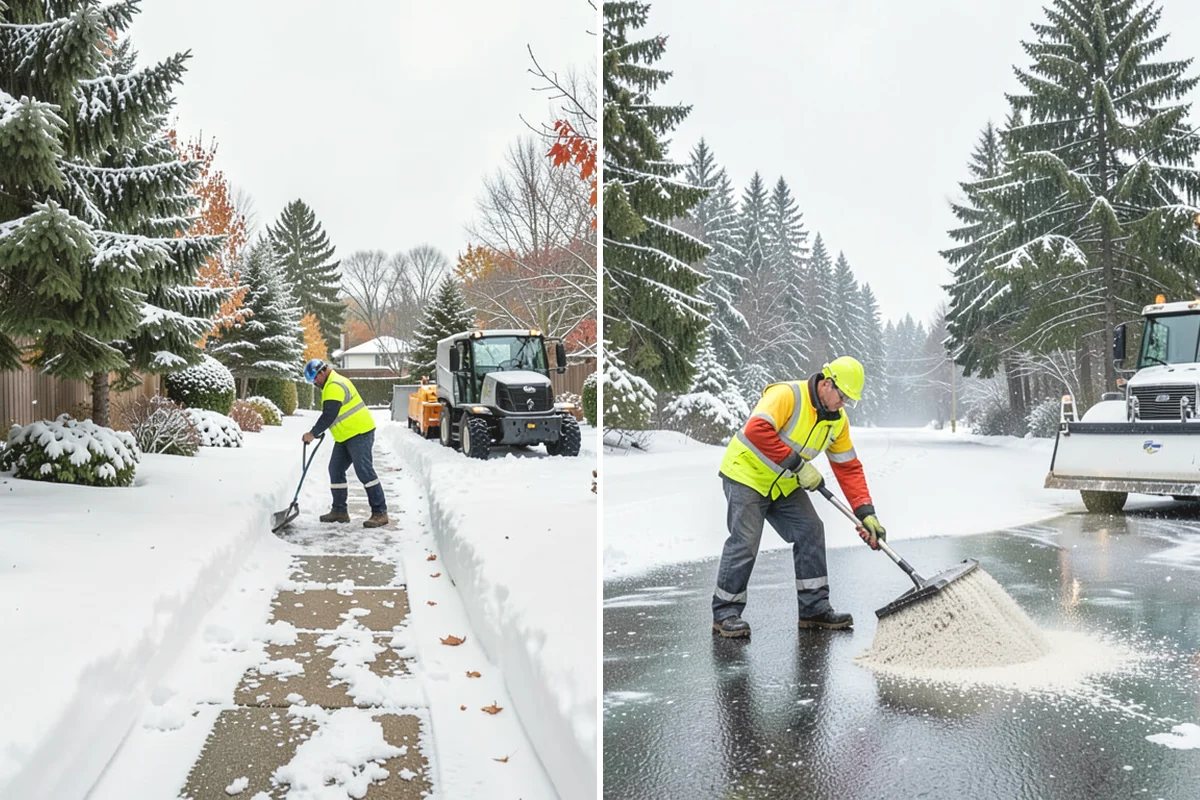 HOA Snow Hauling in Ruston, Pierce County, WA - We review pile locations and blocked areas with the board