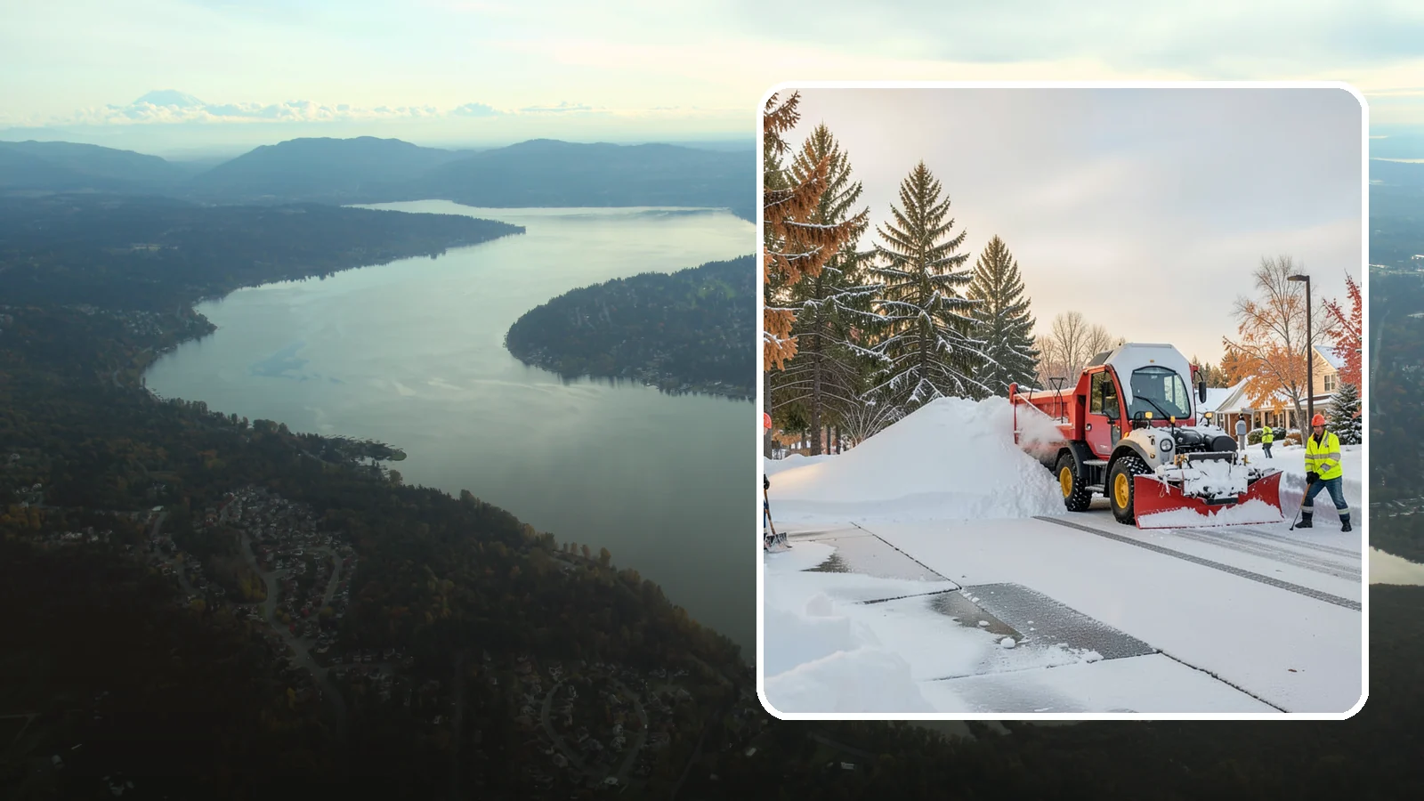 HOA Snow Hauling in Sammamish, King County, WA - We haul snow out of HOA communities when piled accumulation starts blocking parking, drives, and common areas.