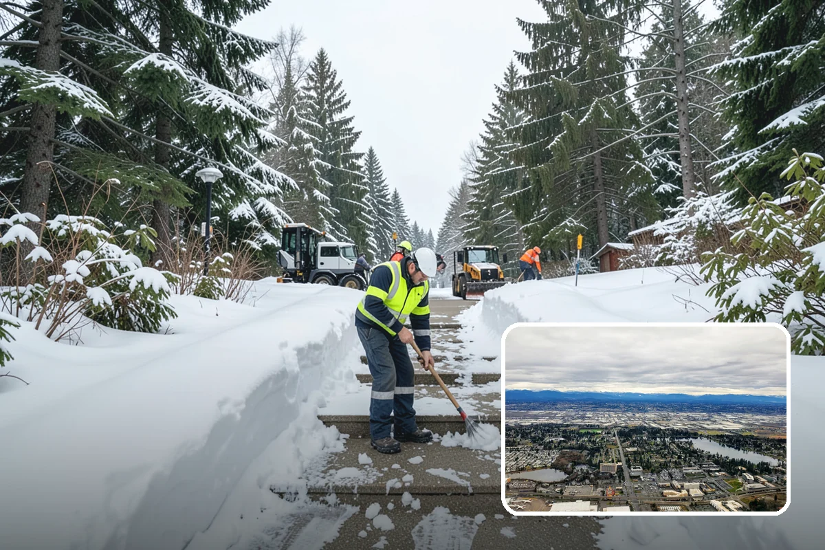HOA Snow Hauling in SeaTac, King County, WA - Reclaims guest parking lost to plow piles