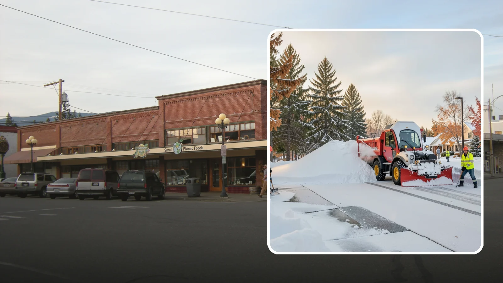 HOA Snow Hauling in Sedro-Woolley, Skagit County, WA - We haul snow out of HOA communities when piled accumulation starts blocking parking, drives, and common areas.