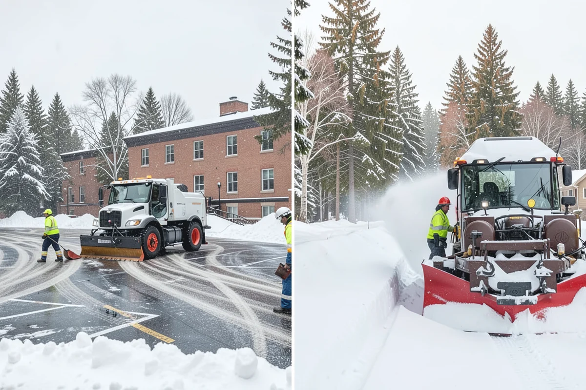 HOA Snow Hauling in Skykomish, King County, WA - We review pile locations and blocked areas with the board