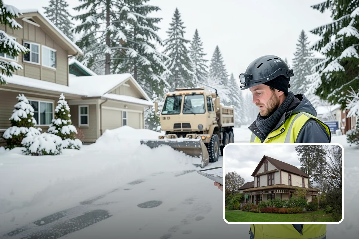 HOA Snow Hauling in Sumner, Pierce County, WA - Reclaims guest parking lost to plow piles